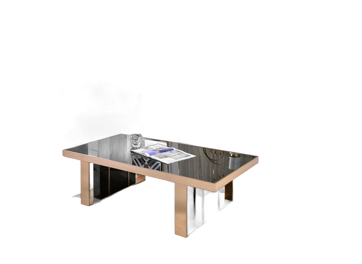 Cartier Modern Black & Rosegold Coffee Table