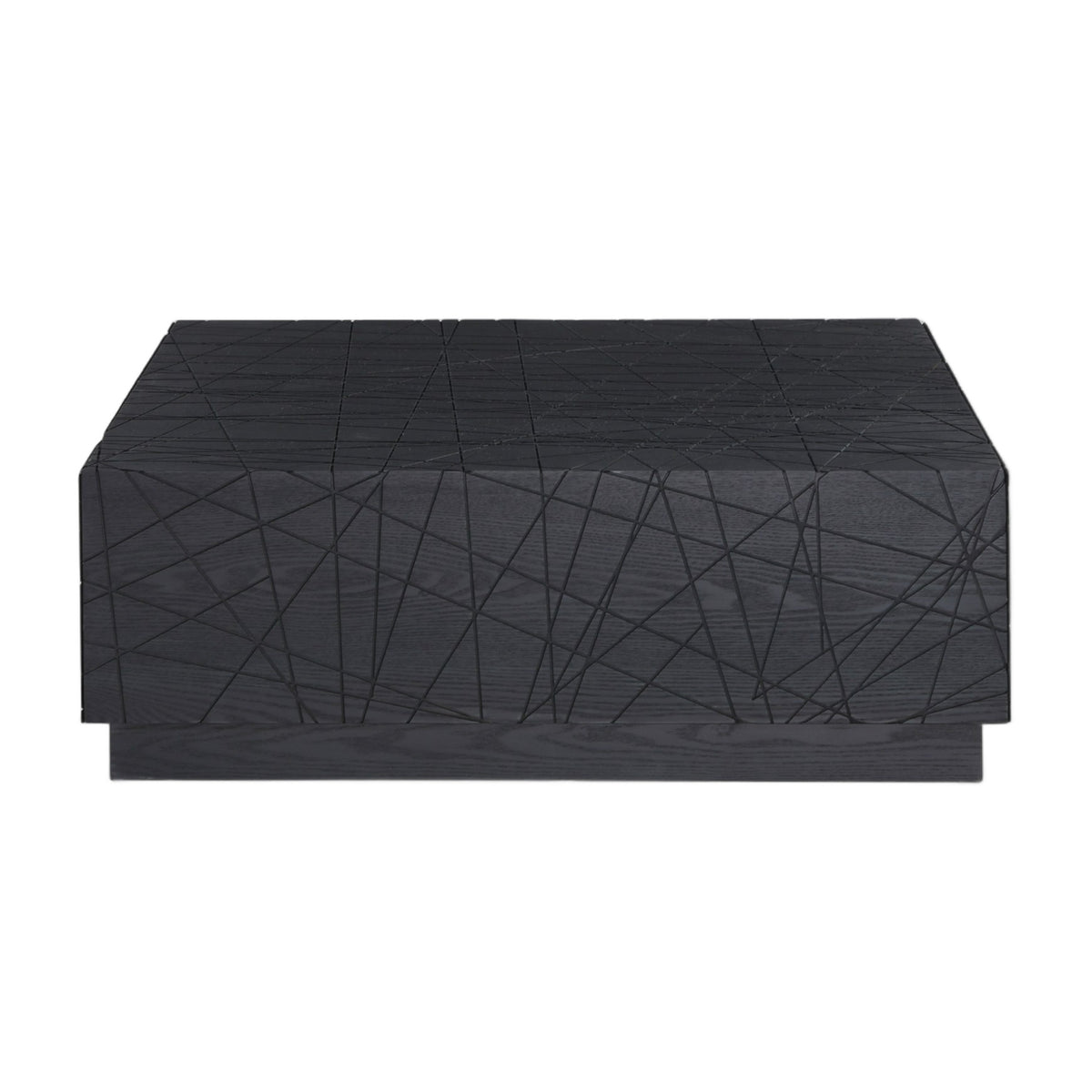 Kenda - Modern Black Oak Square Coffee Table With Storage