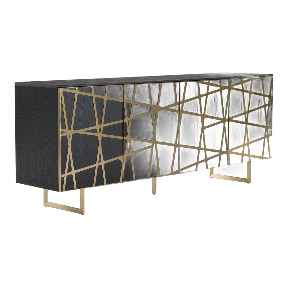 Kilson - Modern Black Oak & Champagne Gold Buffet