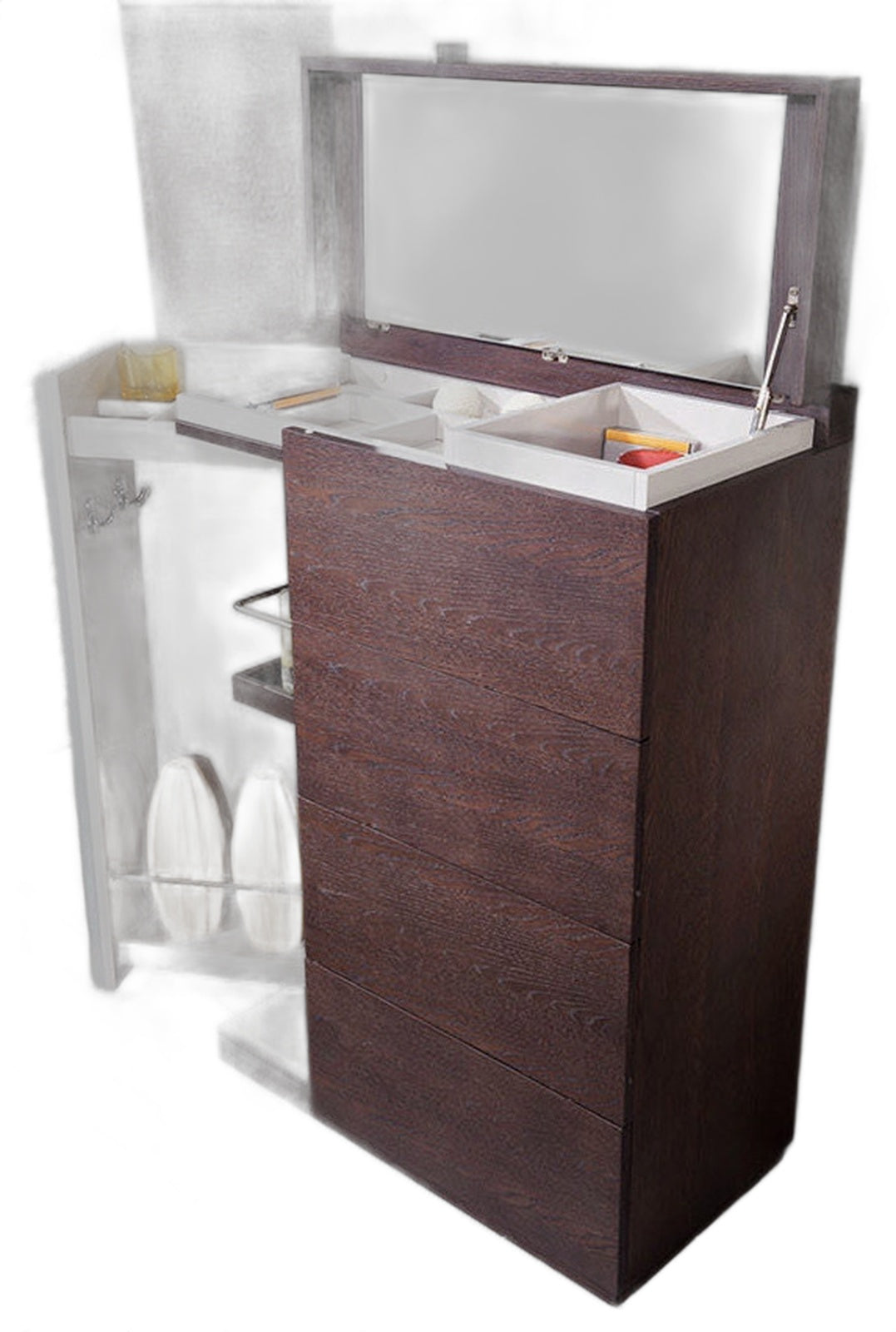 Gamma Torino - Modern 2-Tone Oak 4-Drawer Multi-Chest