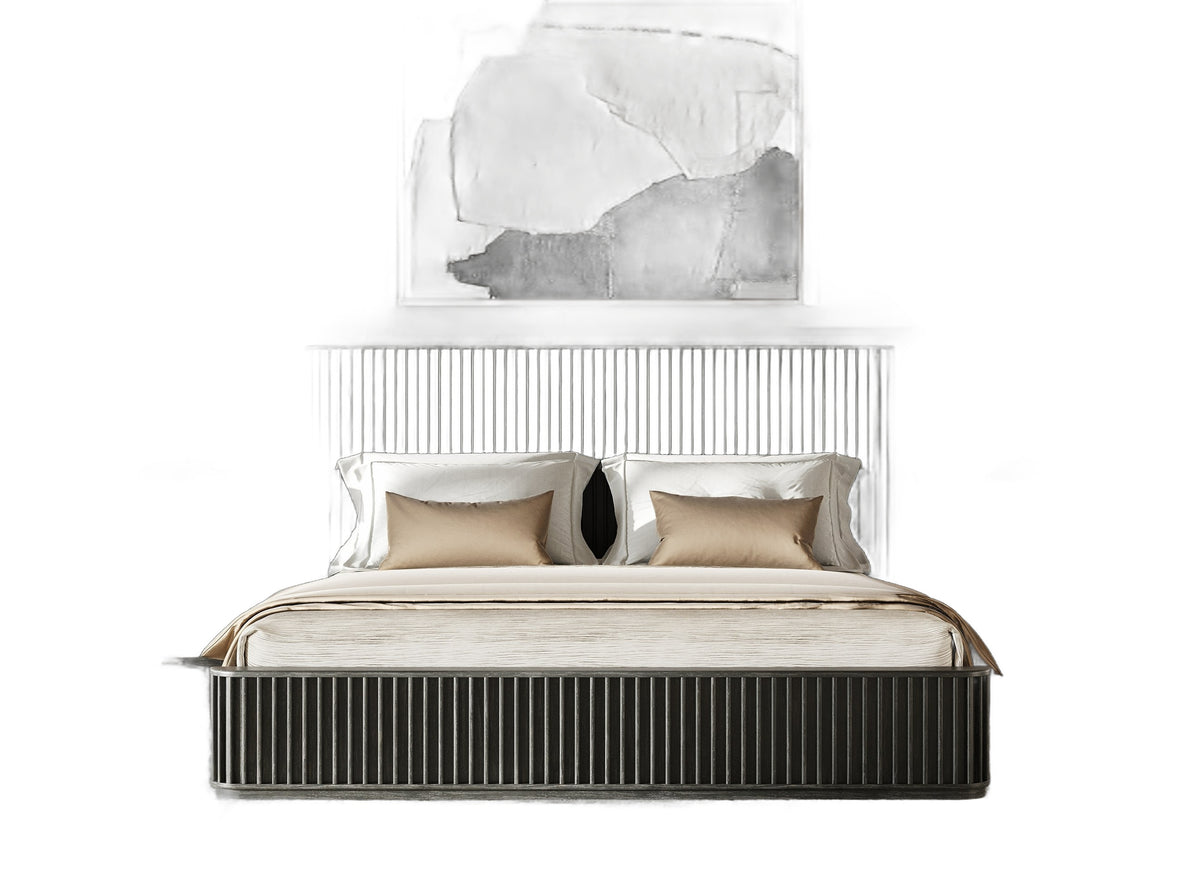 Fields - Modern Black Acacia Bedroom Set