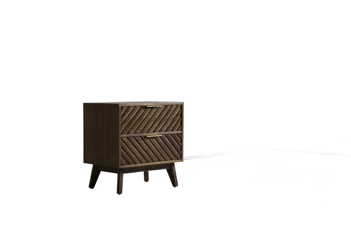 Daisy Mid-Century Dark Acacia Nightstand
