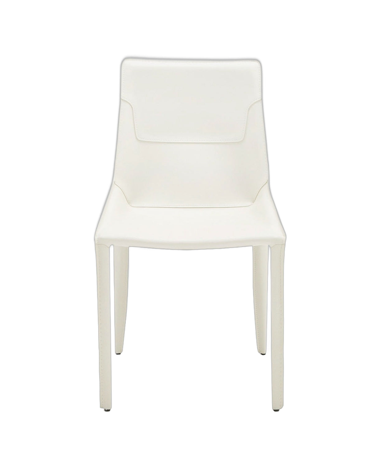 Halo - Modern Ivory Saddle Leather Dining Chair (Set of 2)