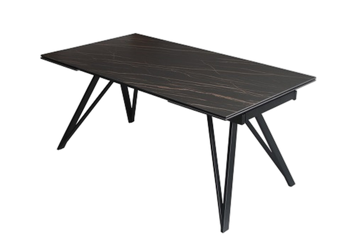 Bobby - Modern Black Ceramic Extendable Dining Table