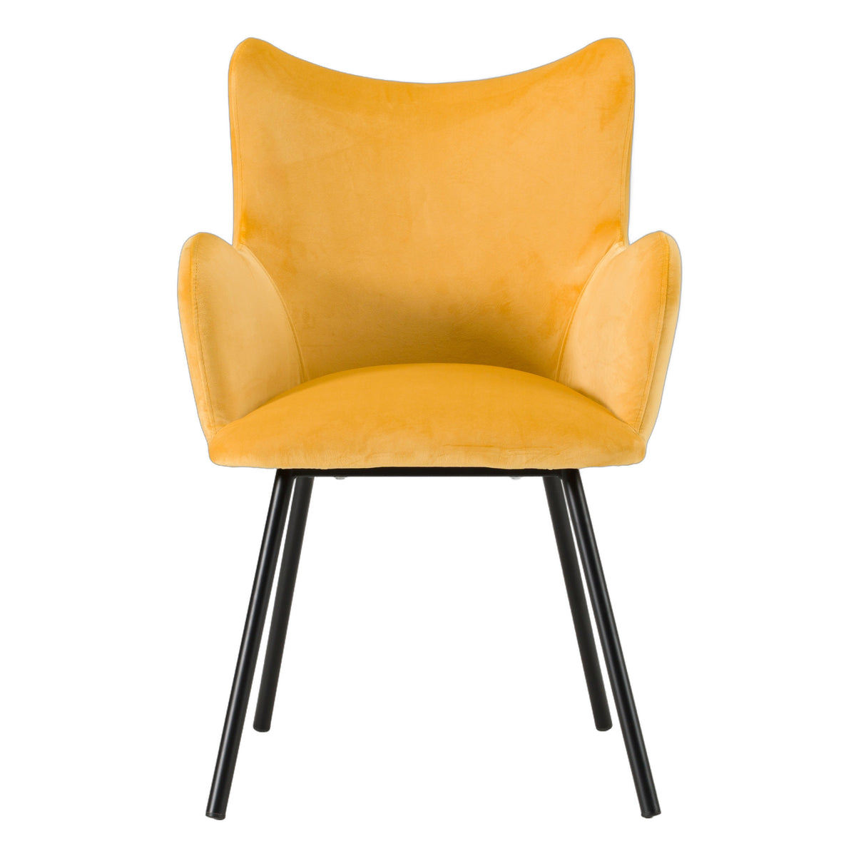 Barrett - Modern Yellow Velvet Dining Chair