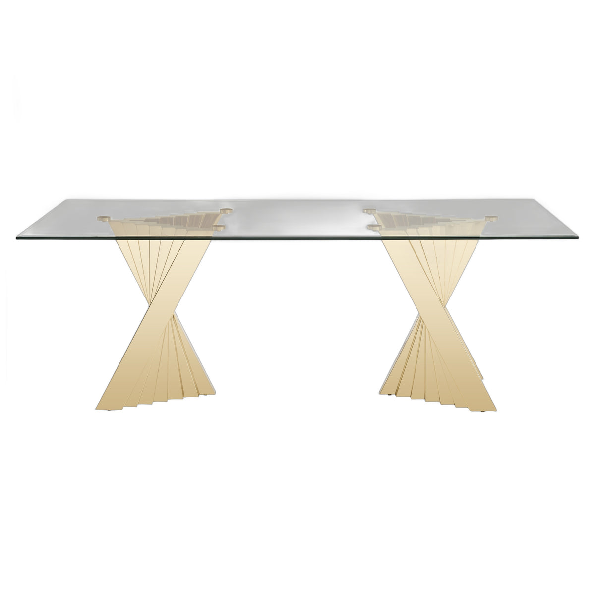 Buquet + Linda - Glam Champagne Gold + Black Velvet 5-Piece Dining Set