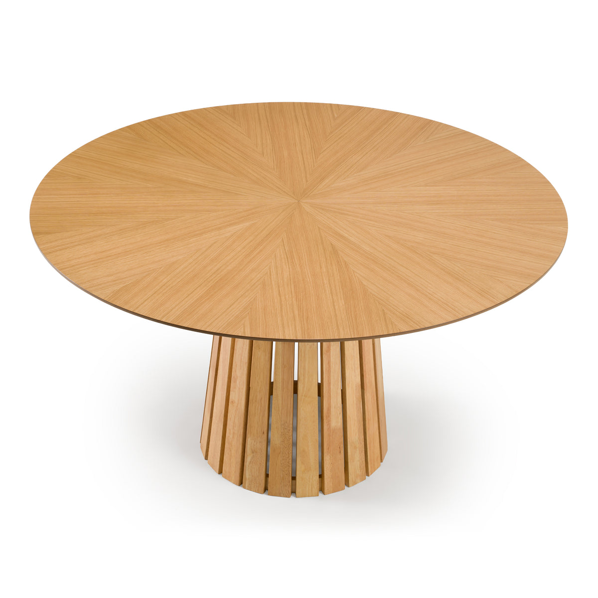Weiss - Mid-Century Modern Natural Oak Round Dining Table - original 1