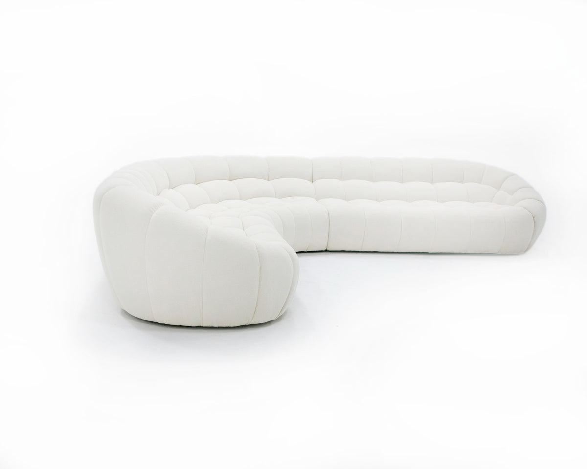 Yolonda - Off-White Fabric Sectional Sofa