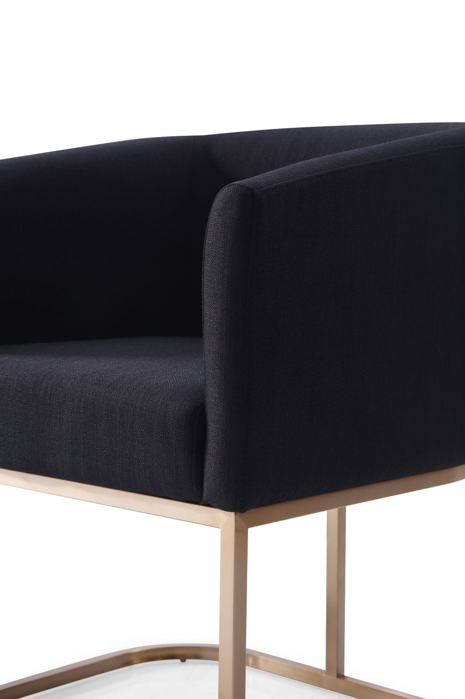 Yukon - Modern Black & Antique Brass Dining Chair