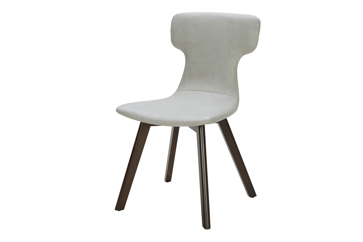 Zach - Modern Grey Eco-Leather Dining Chair (Set of 2)