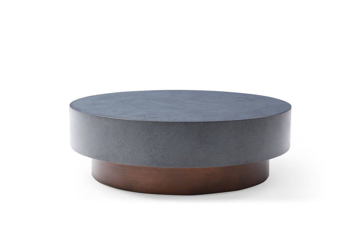 Zachary - Modern Metal & Antique Copper Coffee Table