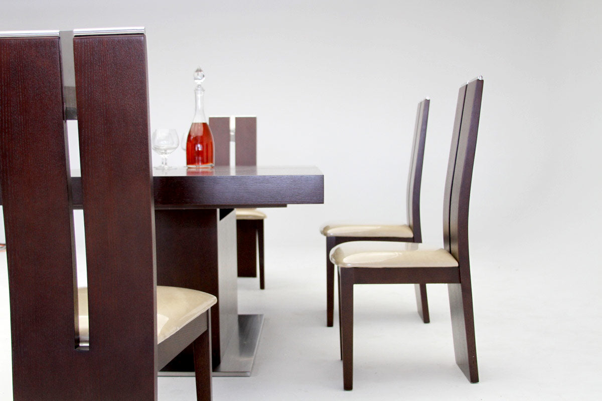 Zenith Modern Red Oak Extendable Dining Table - original 2